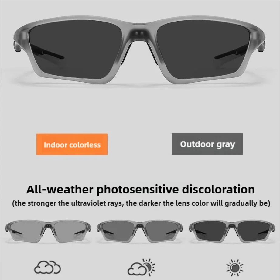 Intelligent Progressive Multifocal Lenses TR90 Sports Reading Glasses Near&Far Bifocal Eyewear Outdoor Photochromic Sunglasses