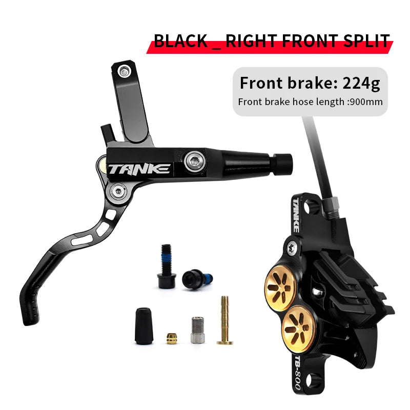 TANKE MTB 4-piston hydraulic disc brake 900/1700mm, 4-piston brake pad in resin, oil pressure AM DH road MTB ultra-light disc br