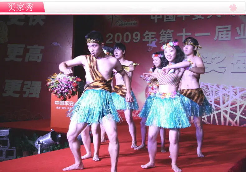 Halloween length30cmHula dance costume with garland for performance, Hawaiian children's hula outfit