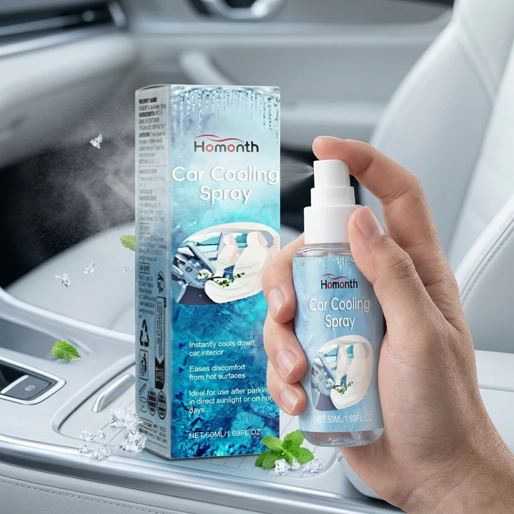 Car Cooling Spray Endothermic Evaporation Reduce Surface Heat Heatstroke Prevention Comfortable Driving Rapid Cooling Agent 50ml