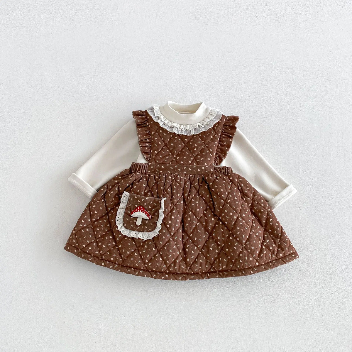 2026 New Winter Girls Embroidered Mushroom Fleece Jacket | Thick Warm Coat | Cute Outwear