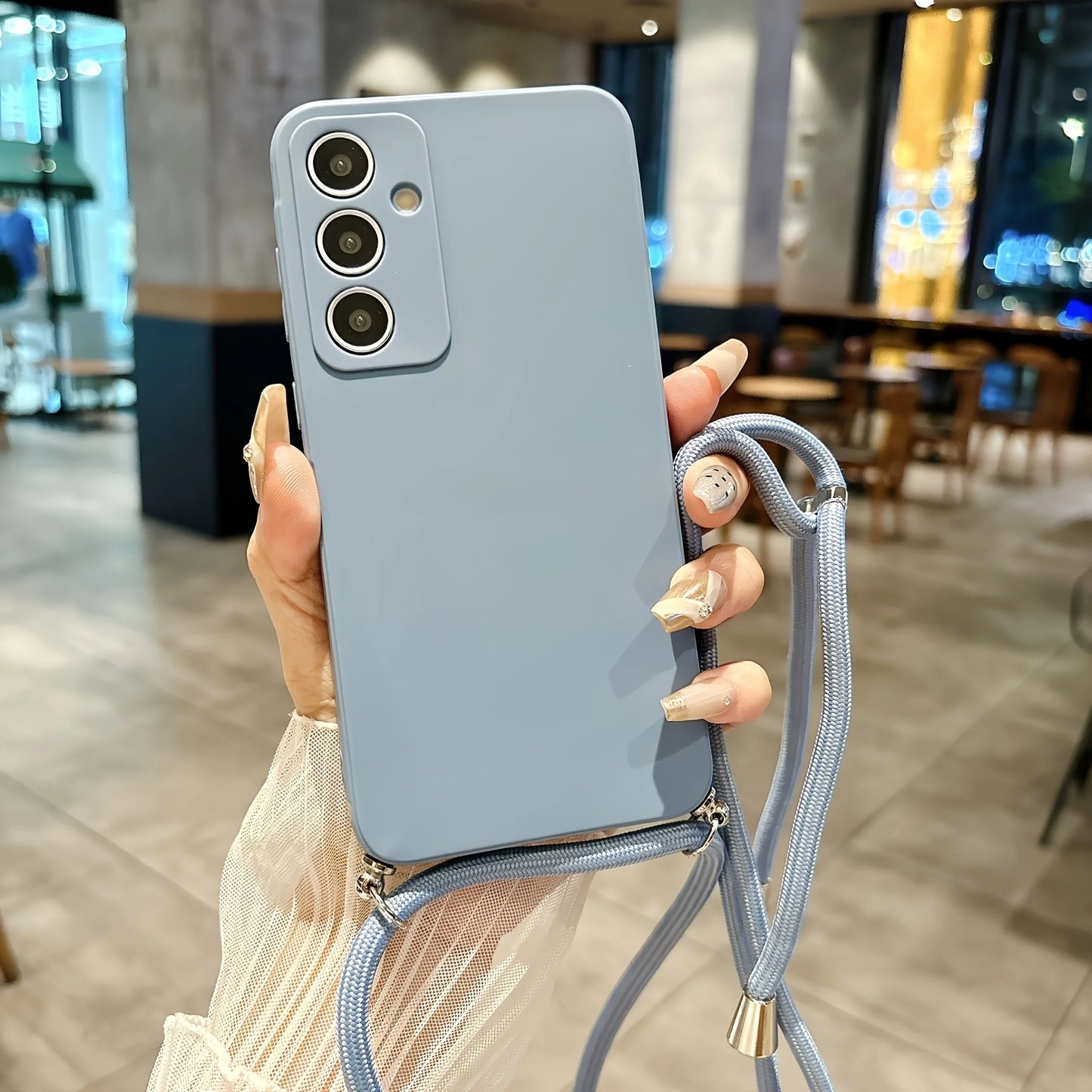 Best-selling metal buckle matte solid color crossbody strap phone case for SamsungS26 S25 S24 S23 S22 S21 PIus UItra FE EdgeAnti