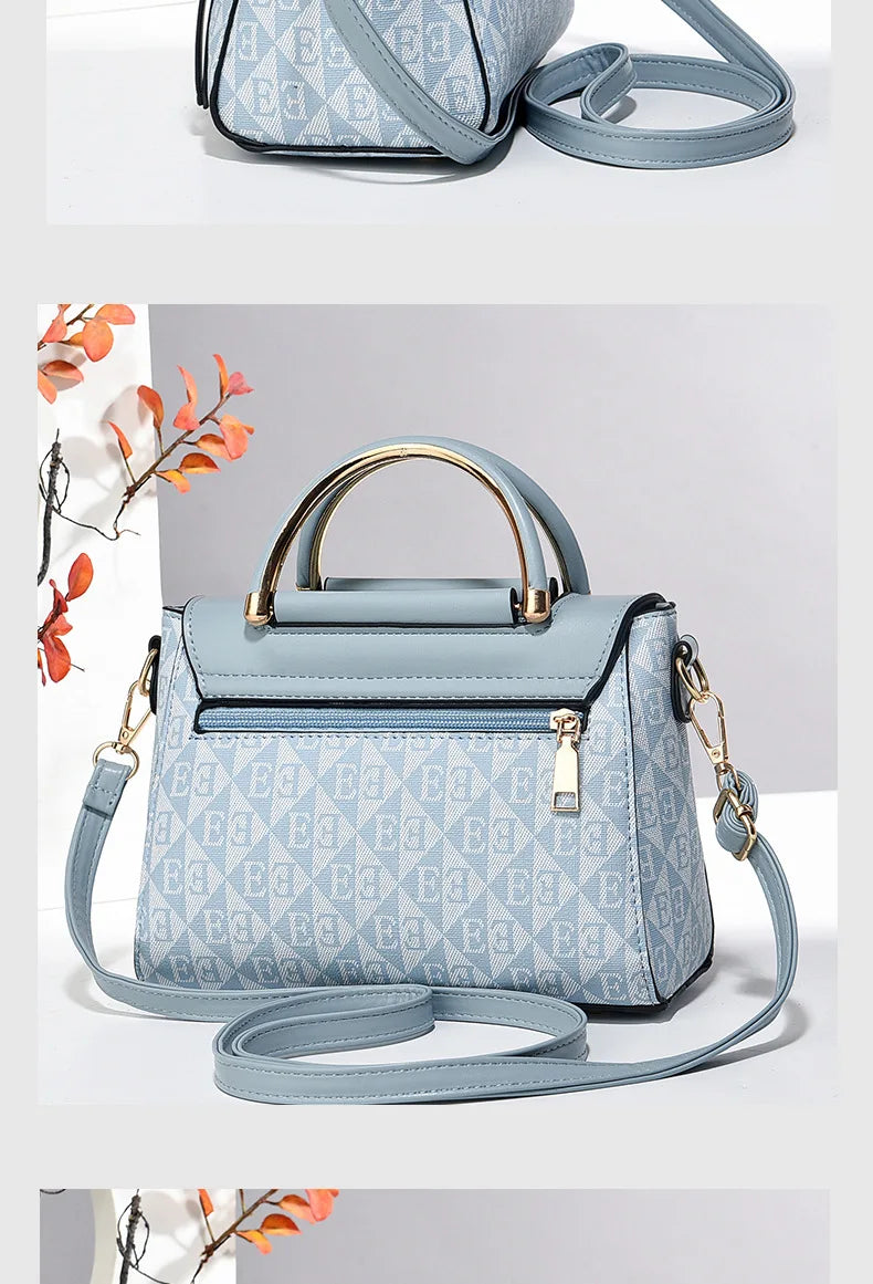 Women's Handbag, New Fashion Trend, Embossed Solid Color, Versatile Casual Shoulder and Crossbody Bag for Women