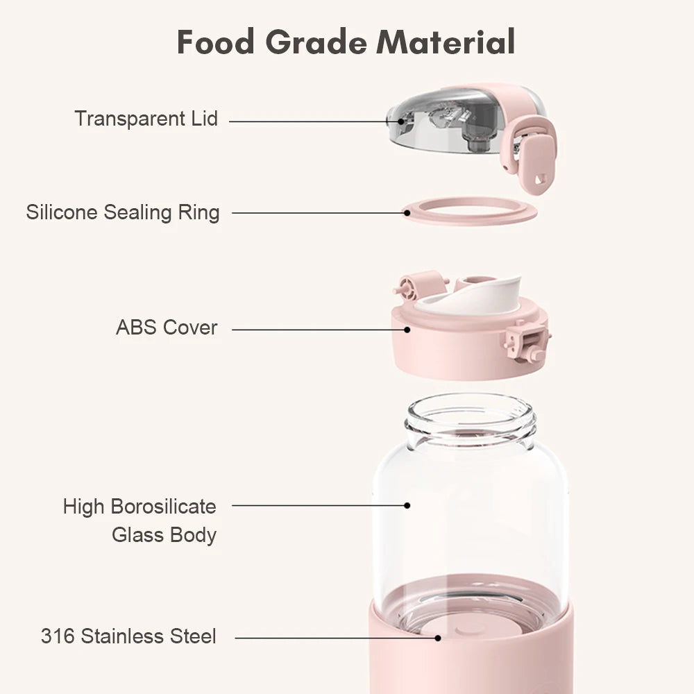 Portable Bottle Warmers For Baby Milk USB Rechargeable 37-55℃ Temperature Control Wireless Electric Baby Bottle Heater On-the-go
