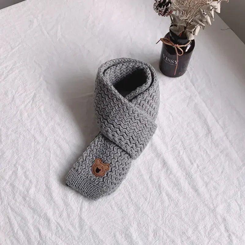 Christmas Toddler Scarf Winter Warm Baby Neck Warmer Fleece Lined Windproof Kids Unisex Scarf Cute Korean Style Festival Gift