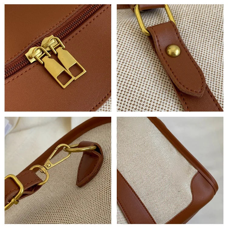 Fashion Travel Bags Women's Canvas Handbags Business Duffels Bags Vintage Fitness Gym Bags Business Trip