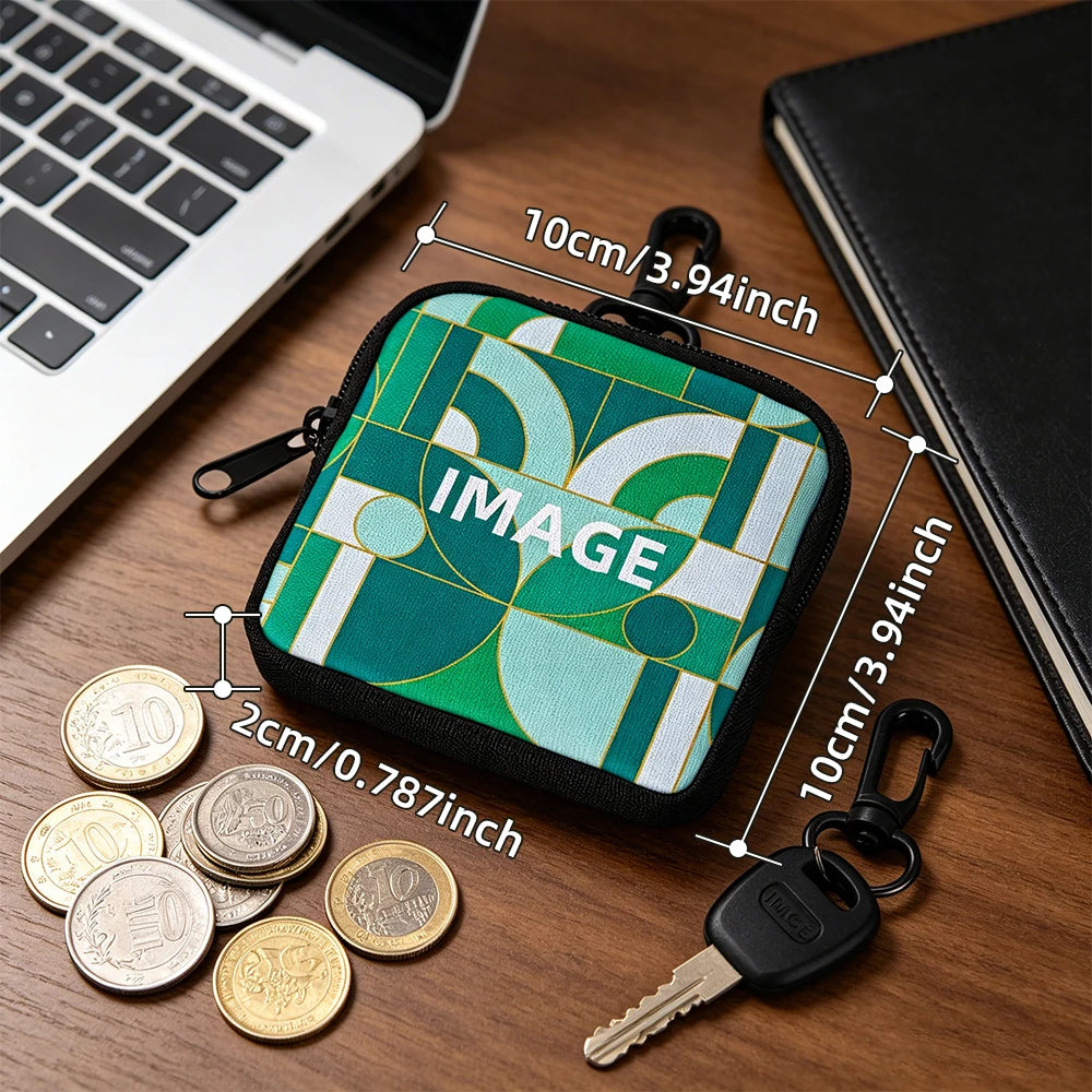 Ronaldo Money Coin Purse with Key Ring Pocket Purse mini headphone bag Football Star storage bag Credit Card Holoder Man Women