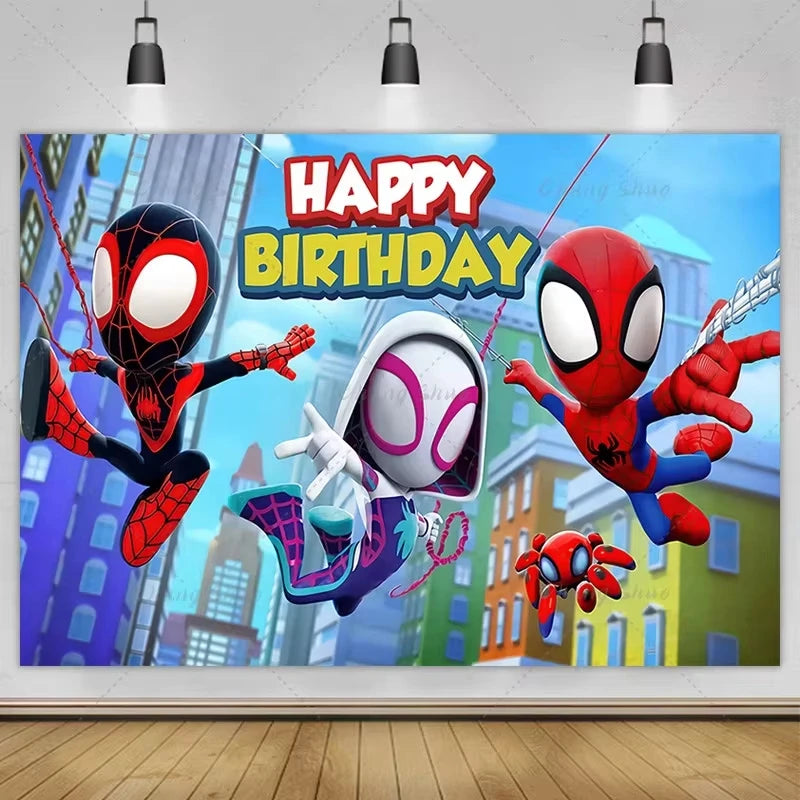 SpiderMan Birthday Party Decoration Party Supplies Set Tableware Tablecloth Cup Plate Balloon Cake Topper Party Supplies Gifts