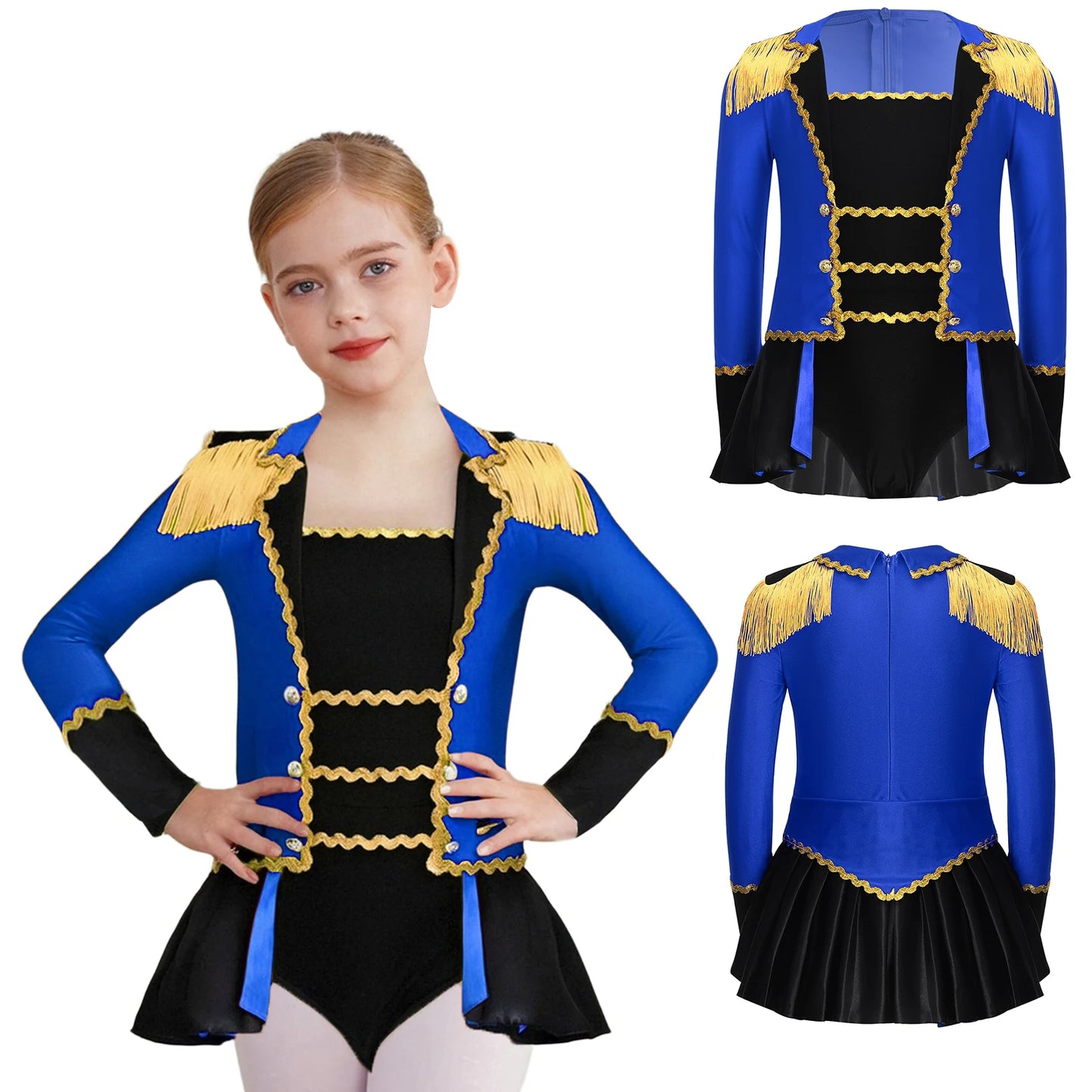 Halloween Costume Romper Circus Ringmaster Cosplay Carnival Party Shiny Sequins Leotard Dress Drum Majorette Magician Dress Up