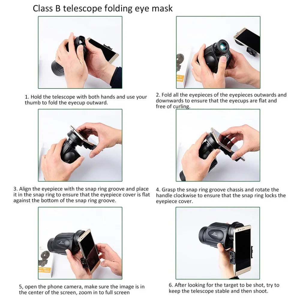 Universal Monocular Telescope Mobile Phone Holder Outdoor Camera Video Clip Photography Adapter Clip Mount Bracket Dropshipping