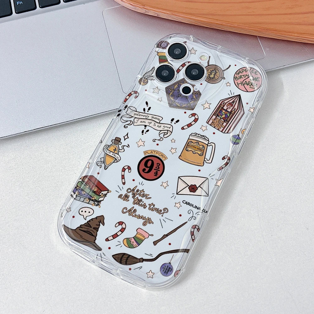 P-Potters Magic Label H-Harries Phone Case for Motorola Moto G84 G75 G60 G54 G53 G52 G45 G35 G34 Edge 50 E22 E15 5G 3D Wave Capa