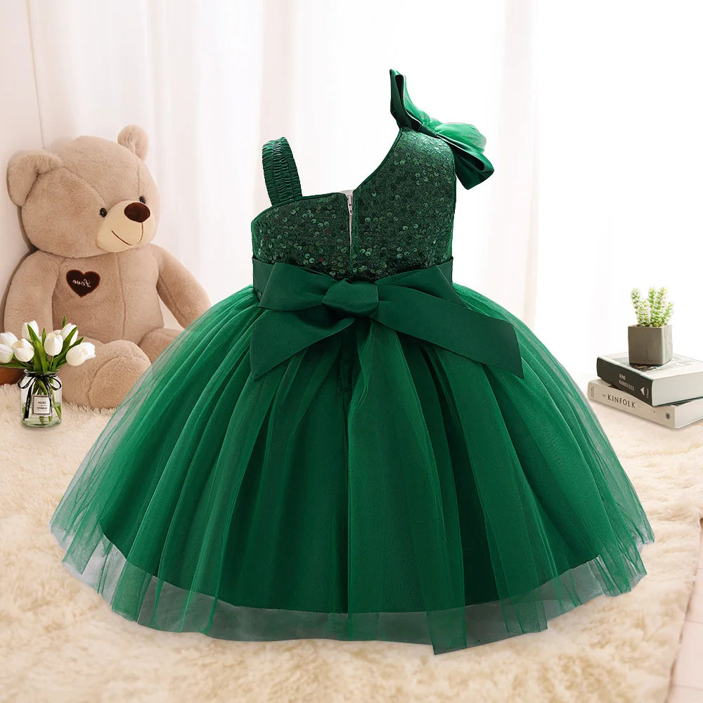 Toddler Baptism Party Baby Girls Dresses Girls Tulle 1st Birthday Wedding Prom Baby Dress Infant Bridesmaids Christmas Costumes