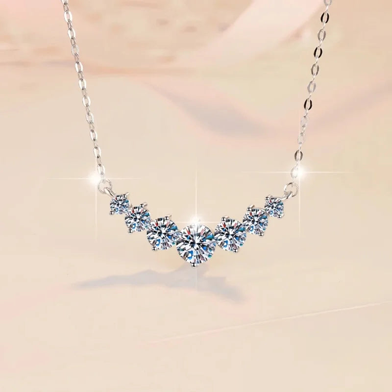 925 Sterling Silver Necklace Pendant 5A Zircon Fashion for Women Wedding Jewelry Engagement Charm Party Gift Fine fine chain