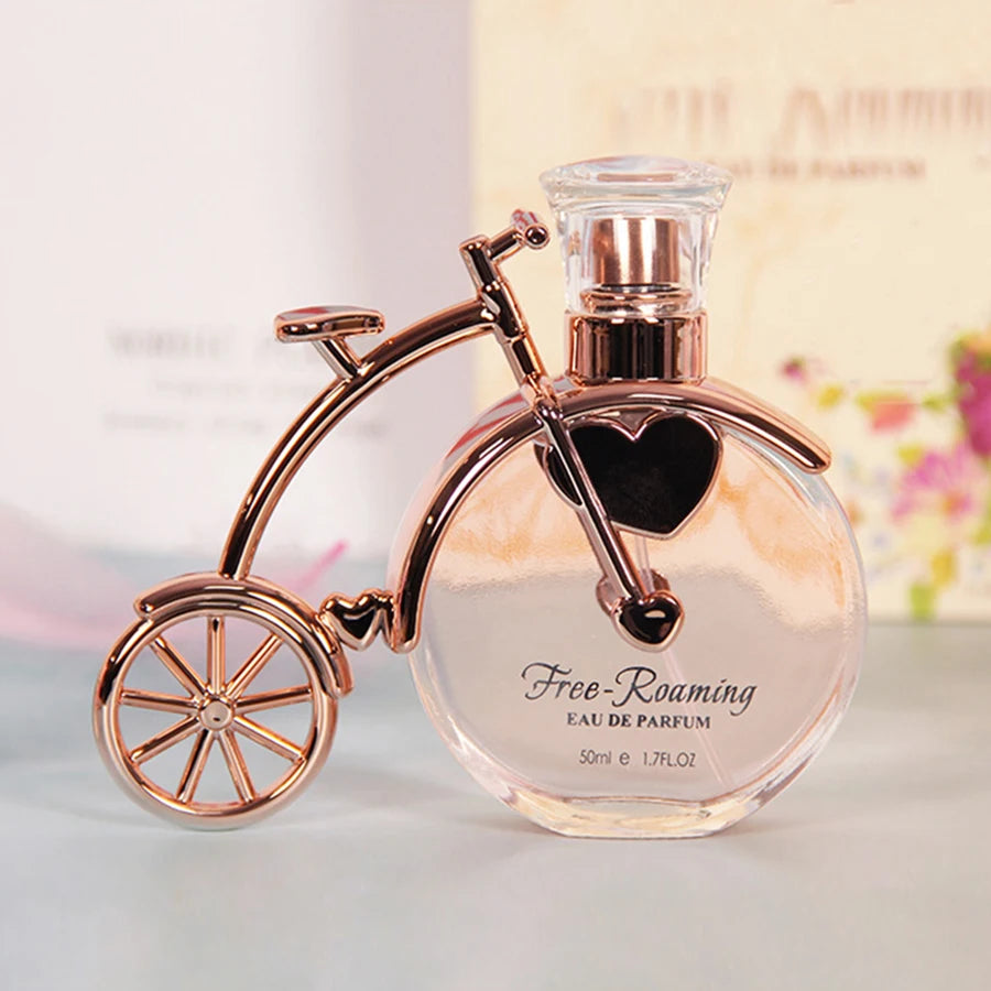 50ML 1.7FL.OZ Original Perfume Whimsical Bicycle Shape Eau De Parfum for Women Floral Fruity Longlasting Idea Romantic Gift