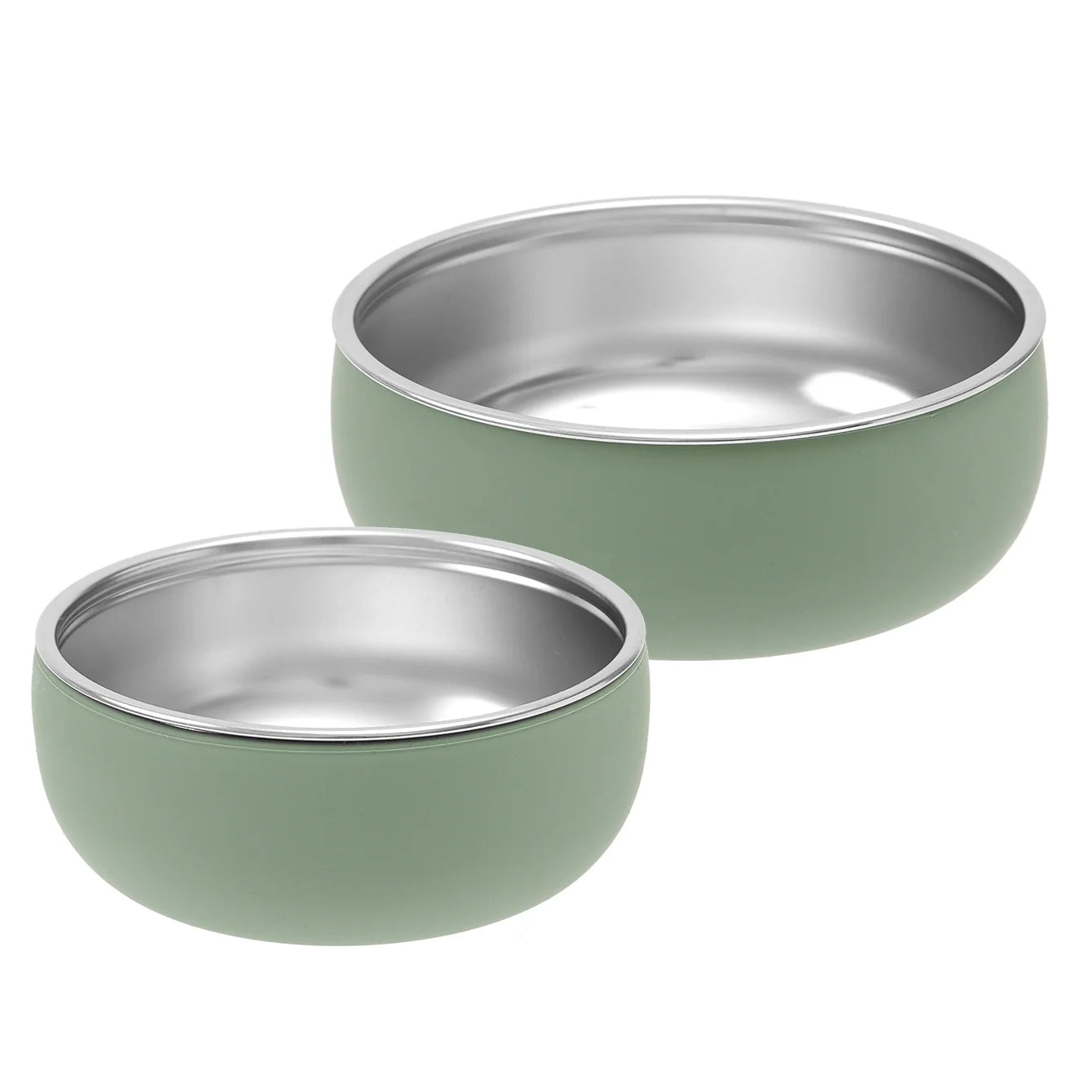 2PCS Baby Feeding Set Stainless Steel Silicone Detachable Bowl Heat Resistant Food Dishes Plate BPA Free Children's Tableware