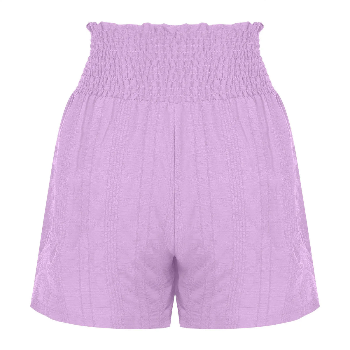 Women Casual High Waist Shorts Skirt Smocked Elastic Drawstring A-Line Flowy Short Skirt Pants Summer Solid Color Beach Skorts