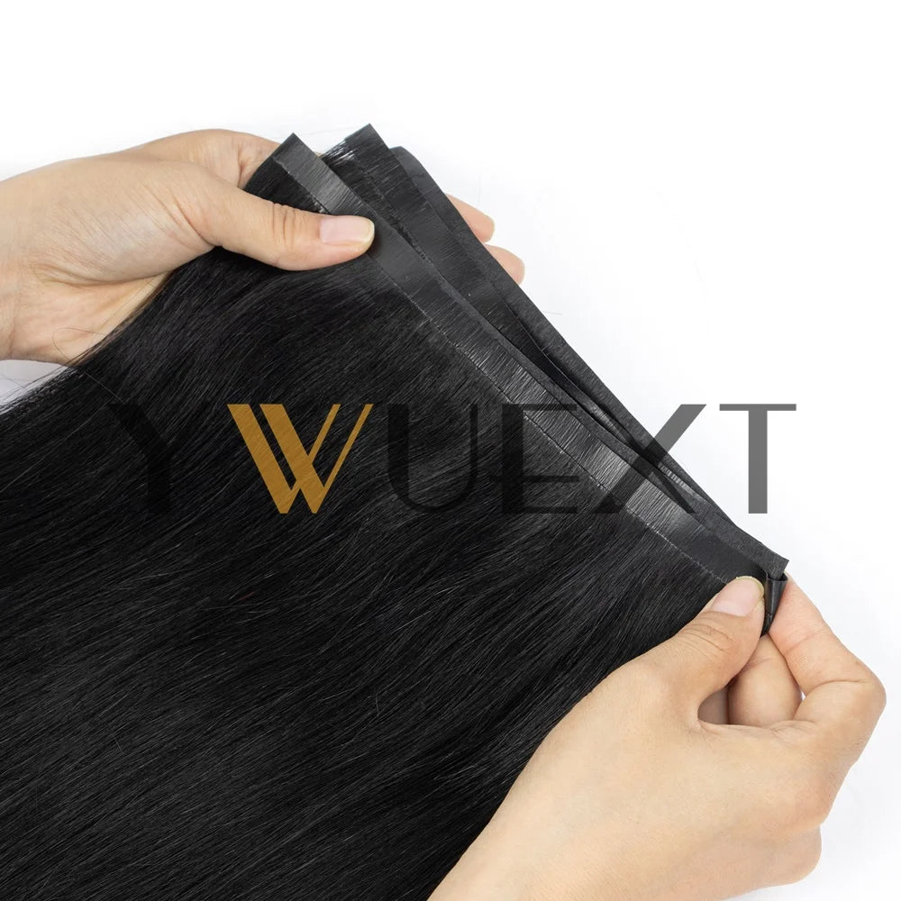 Seamless PU Tape Weft Human Hair Extensions Long PU Skin Weft Tape in Hair Extensions No Glue Human Hair For Fine Hair Long Weft