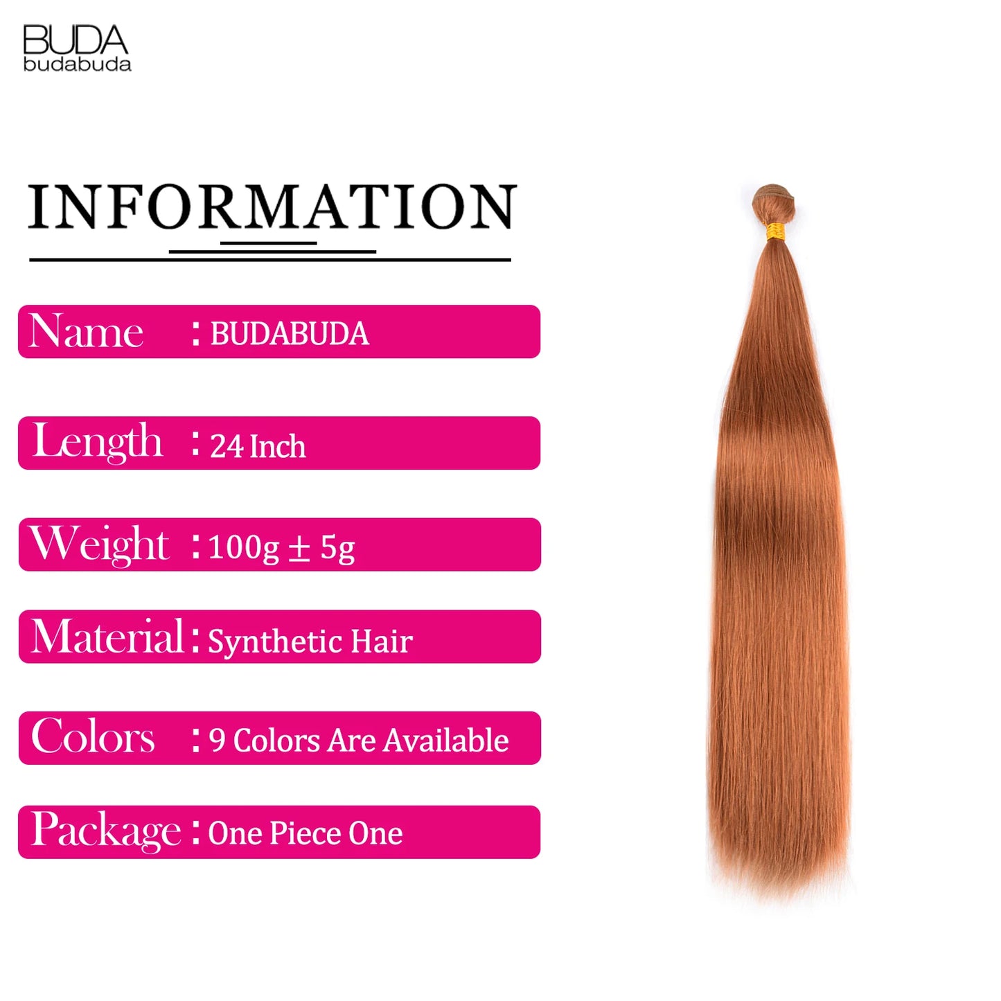 Straight Hair Bundles Extensions Smooth Ombre Hair Weaving 24Inch Super Long Synthetic Straight Hair Bundles Full to End