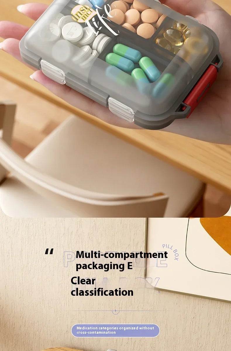 Travel Pill Organizer Moisture Proof Pills Box for Pocket Purse Daily Pill Case Portable Medicine Vitamin Holder Container