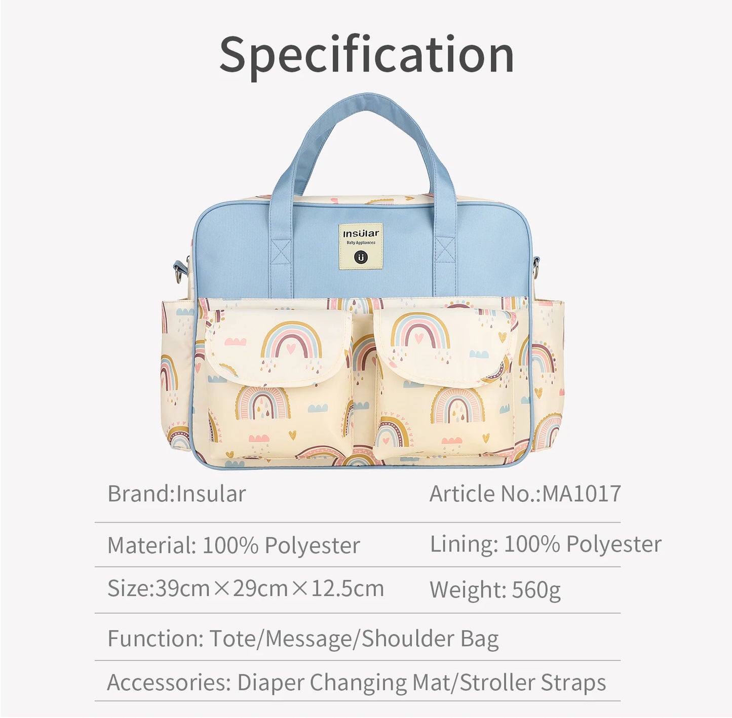 OutdoorsCartoon Waterproof Tote Fashion Mommy Bags Oxford Fabric Travel Women Handbag Shoulder Bag Large Capacity Diaper Bag