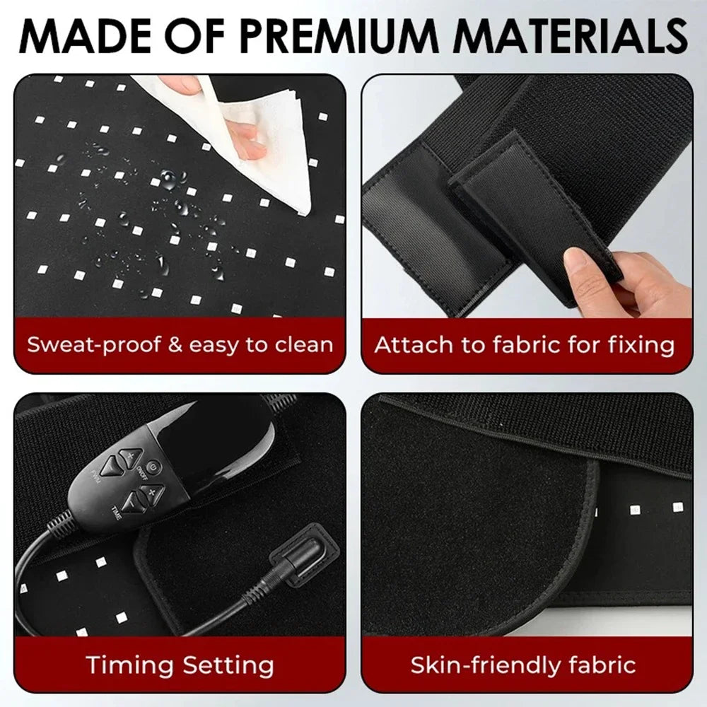 210pcs Red Infrared Light Therapy Pad LED Beauty Devices LED Bead Red Light Belt for Face and Body Back Knee Hands Feet Relief