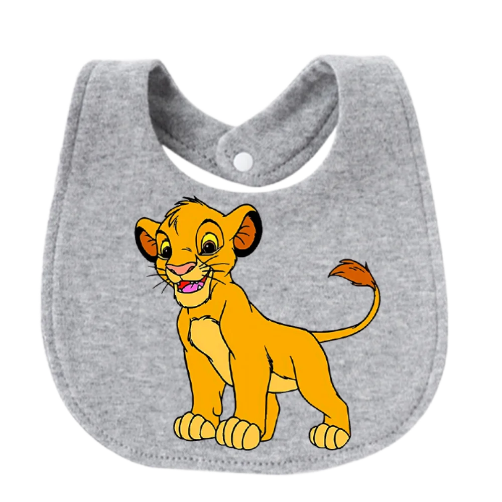 Little Lion King printed newborn bib Kawaii mother and baby feeding products weaning pacifier baby nipple and chain clip Newborn