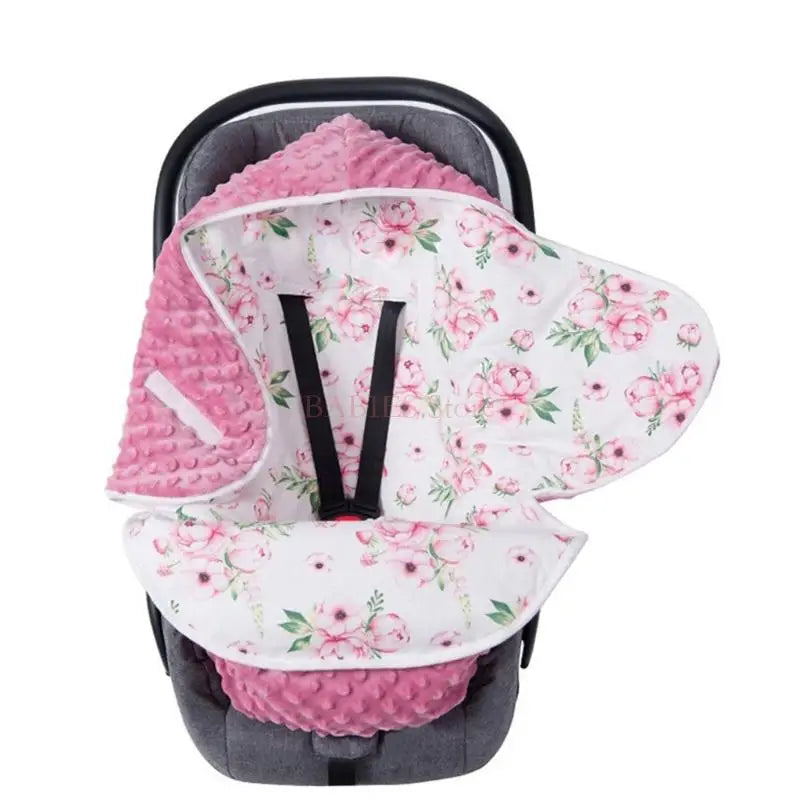 C9GB Baby Car Seats Wrap Blanket Breathable Cotton Baby Swaddles Multiple Pattern