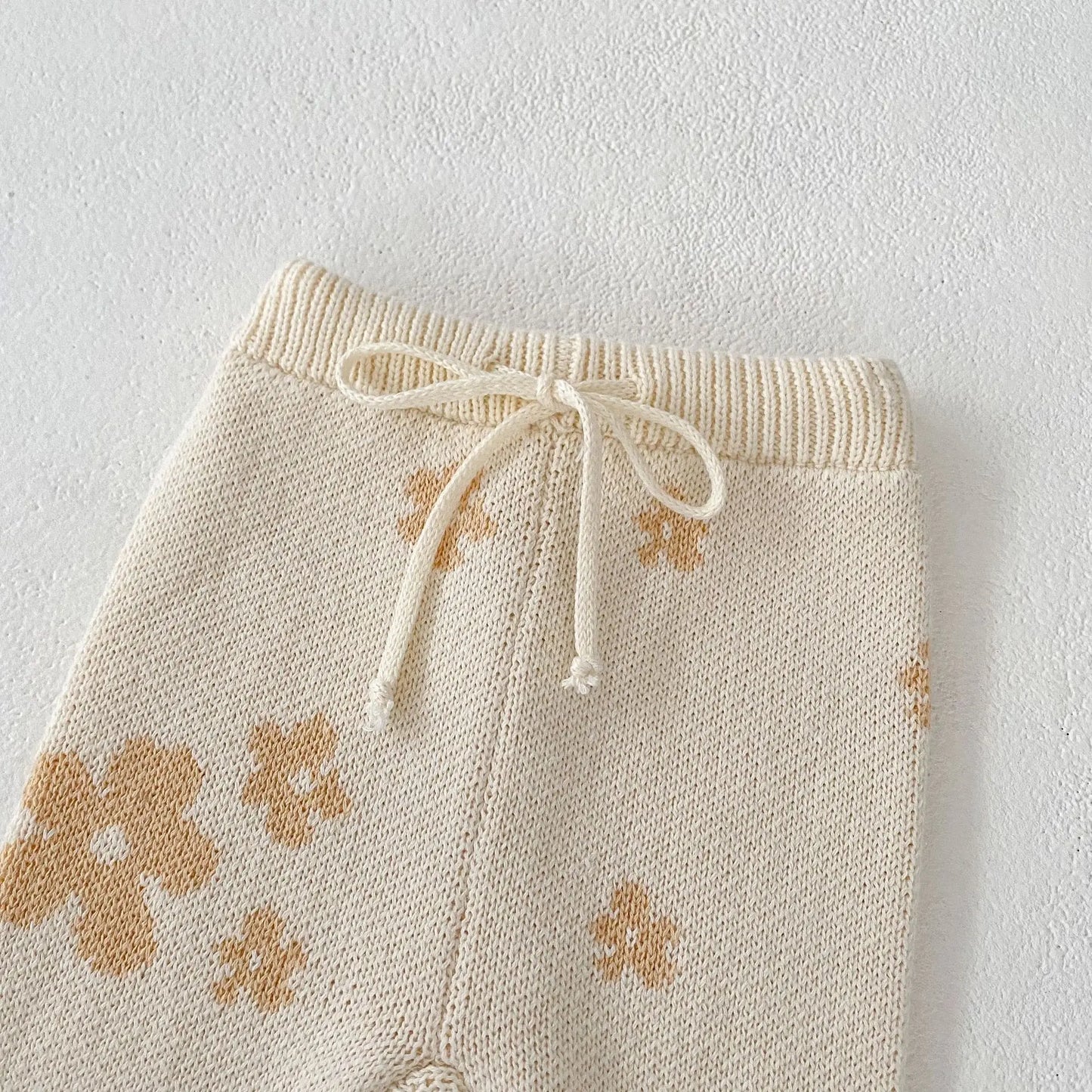 Baby Clothing 2025 Autumn Winter New Fashionable Casual Simple Sweet Floral Jacquard Coat Knitted Pants Hat Socks Kids Clothes