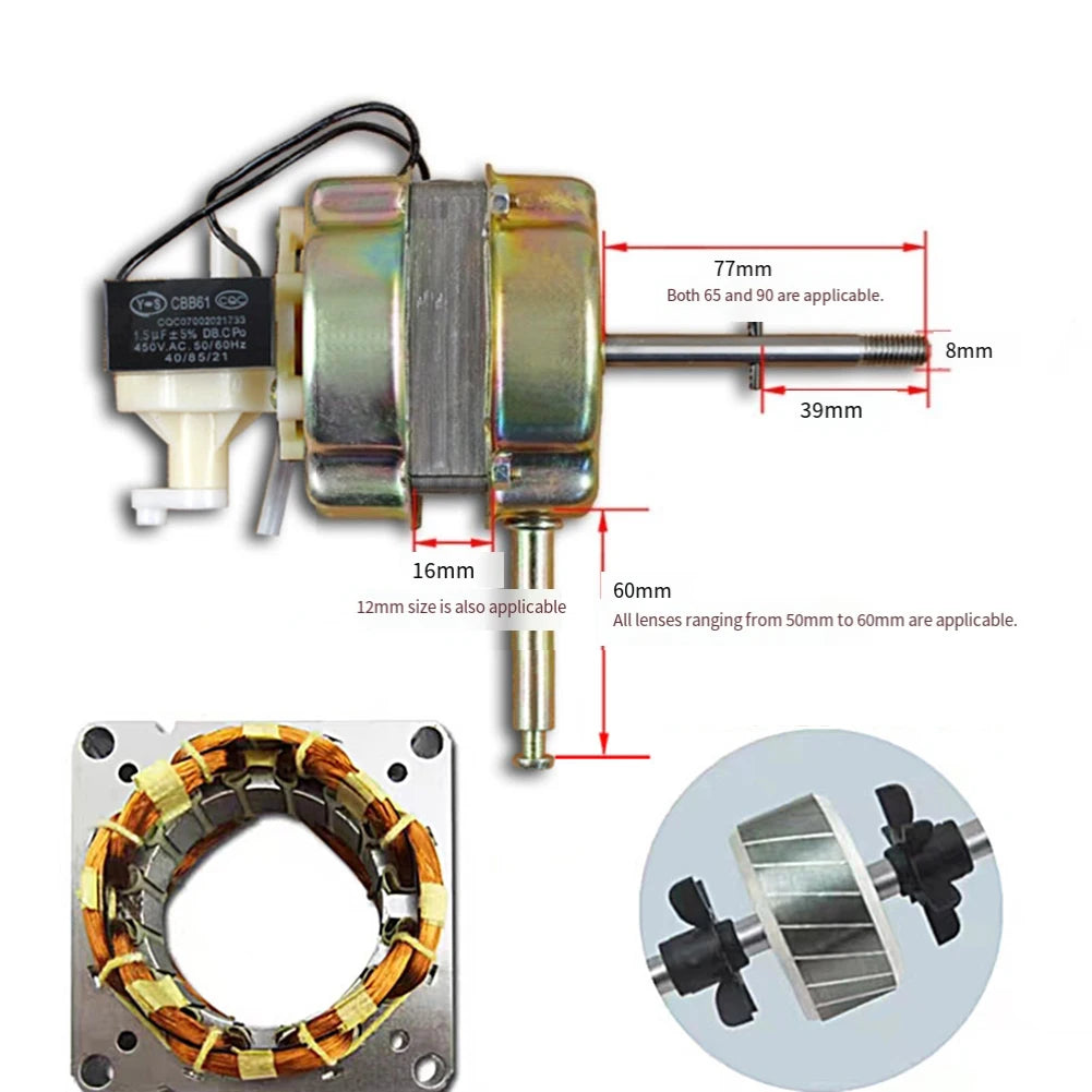 High Performance Fan Motor With 3 Adjustable Speeds For Table/Floor Fans Industrial Automation Control & Accessories