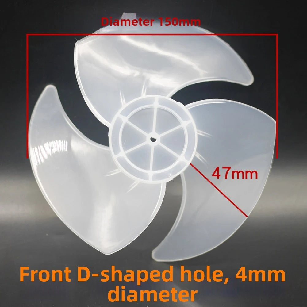 D hole Air Circulation Fan Blade for Turbo Floor Fan Replacement PVC 3-Blade Design Compatible with Standard Turbine Fans