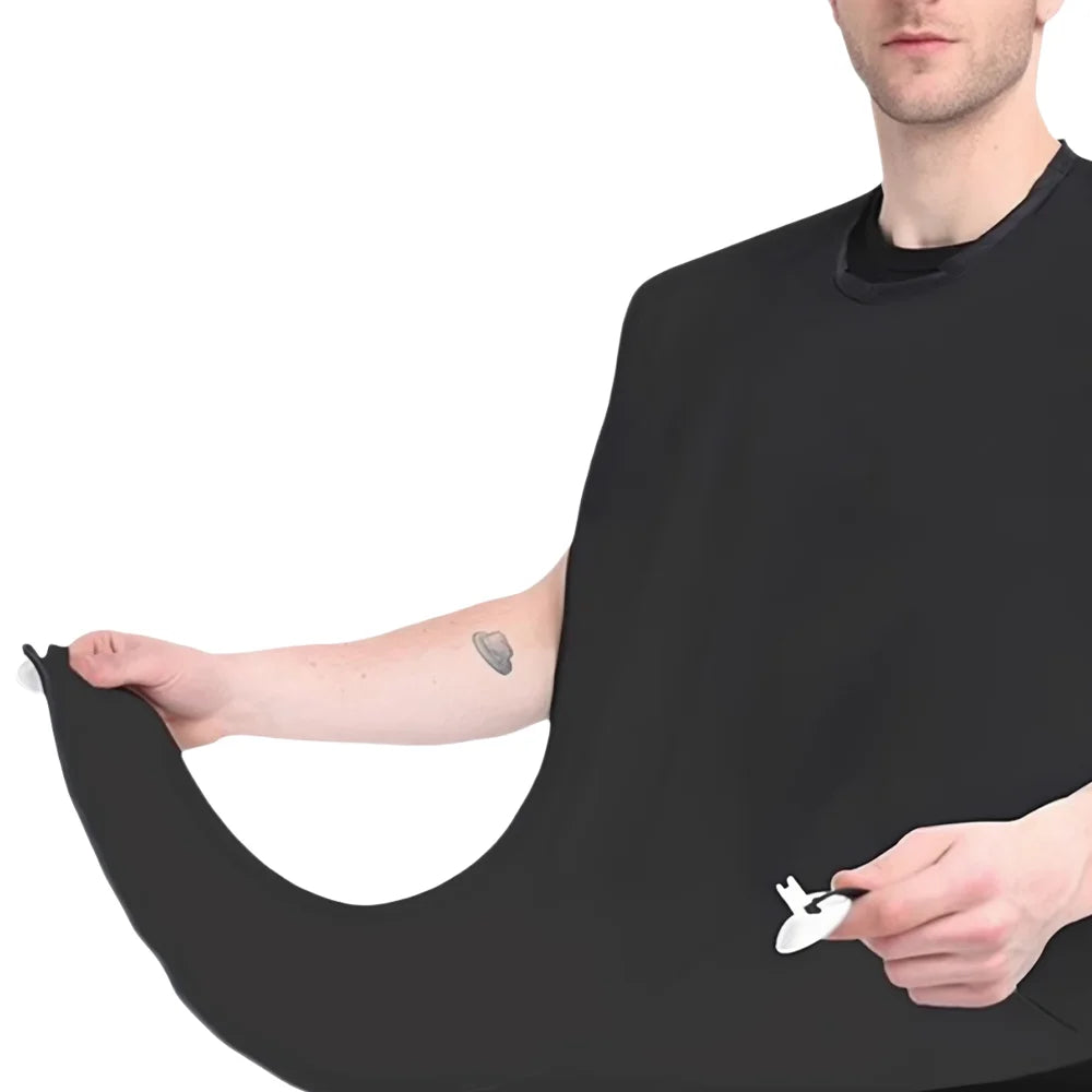 Beard Hair Cutting Catcher, Waterproof Shaving Apron with Drawstring for Home Barber, Easy Clean Hair Catcher for Men