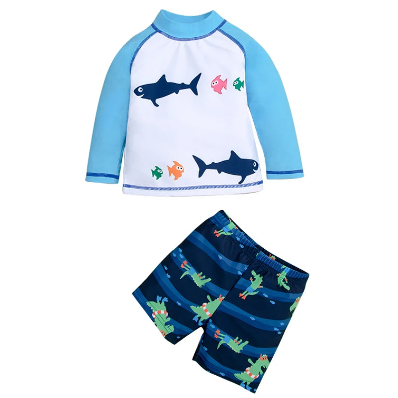Girl and boy split swimsuit cartoon sunscreen baby boy and girl cute hot spring children's swimsuit children's accessories