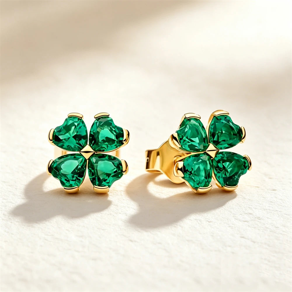 925 Sterling Silver Butterfly Flower Bee Lilac Leaf Zircon Earrings Suitable for Daily Wear as Women's Jewelry Holiday Gifts
