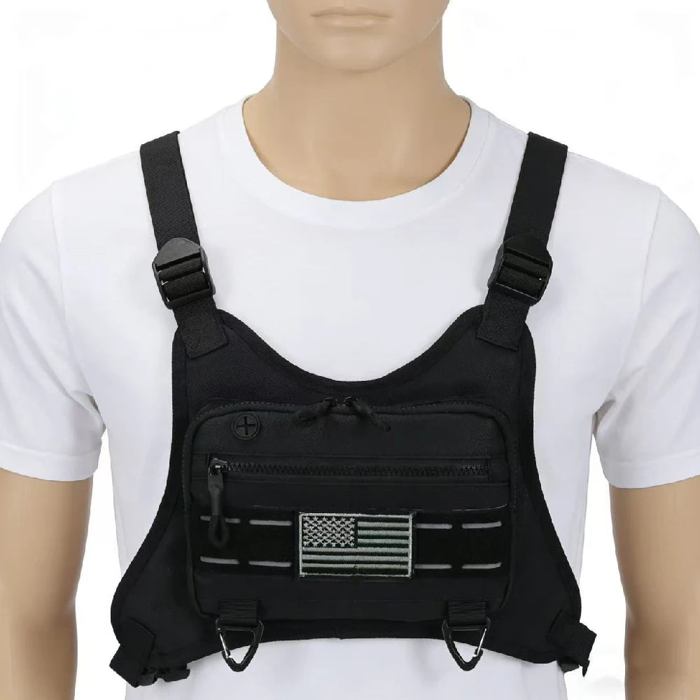 Outdoor Running Cycling Chest Bag Water-Resistant Lightweight With Phone Pouch For Fitness Commute Multi-Scene Men Women