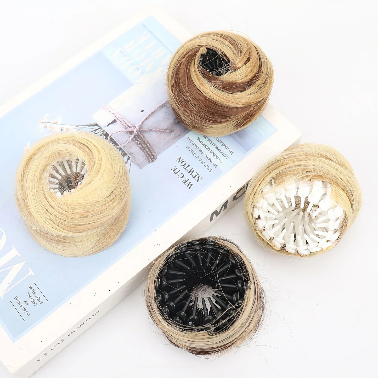 Women Fake Hair Elastic Band Bun Headband Easy to Shrink Puffy Hair Simulation Hairdressing Tool Bun Style Hairband by Mr.Magic