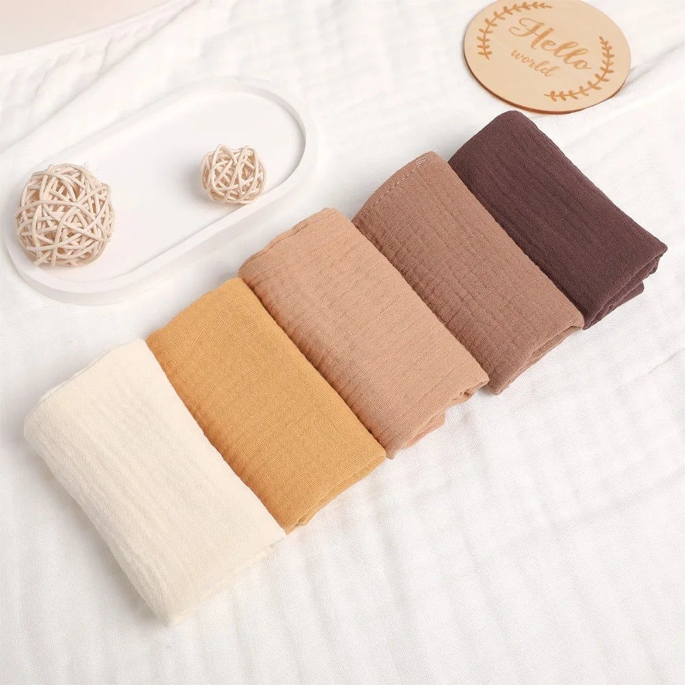 High Quality 4-Layer Pure Cotton Baby Cotton Washcloth Absorbent Soft Square Towels Baby Towels Gauze Cotton Newborn Burp Cloth