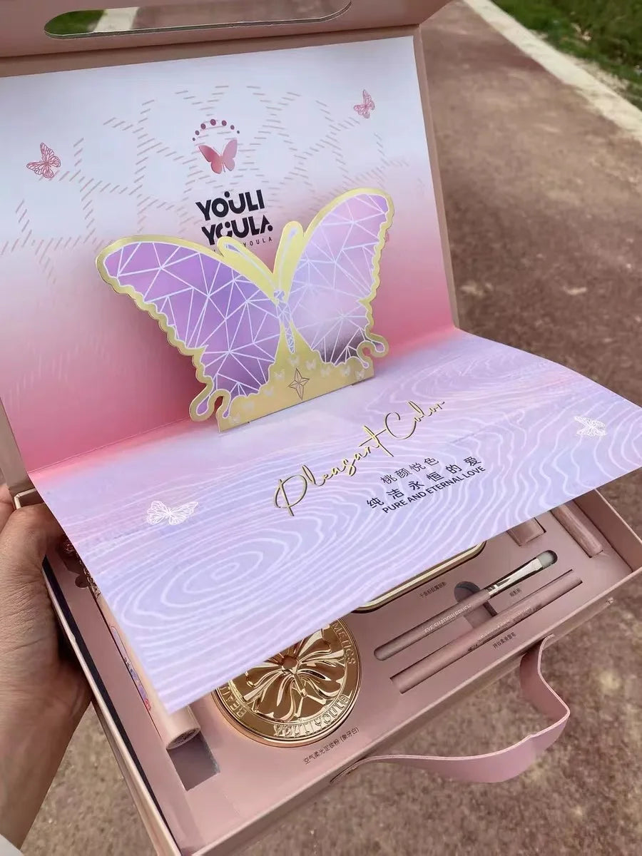 Make Up Sets Cosmetics Full Set Makeup Kit Lipstick Eyeshadow Eyebrow Pen Air Cushion BB Cream Mascara 9 Pcs Makeup Gift Box