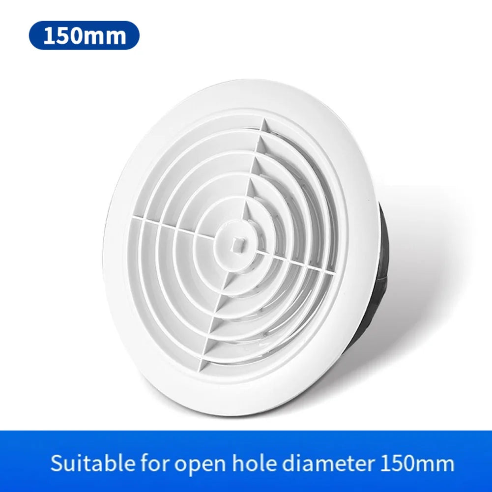 1pc Vent Grill For Hole 75-200mm Round Adjustable Wall Interior Vent Ventilation Grille Cover Exterior Wall Ducting Ventilation