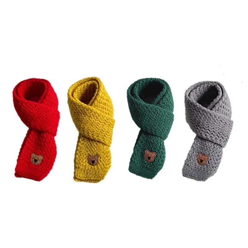Christmas Toddler Scarf Winter Warm Baby Neck Warmer Fleece Lined Windproof Kids Unisex Scarf Cute Korean Style Festival Gift