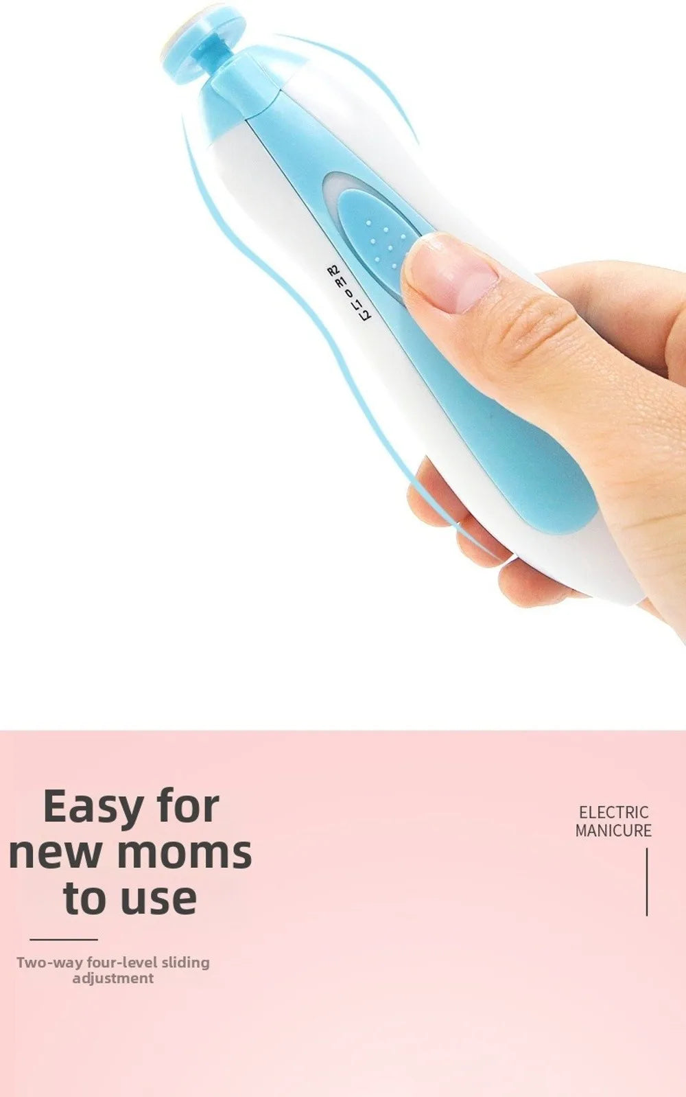 Multifunctional Electric Baby Nail Trimmer with Light Care Nail Baby Nail Clipper Manicure with Storage Box Baby Nail Grinder
