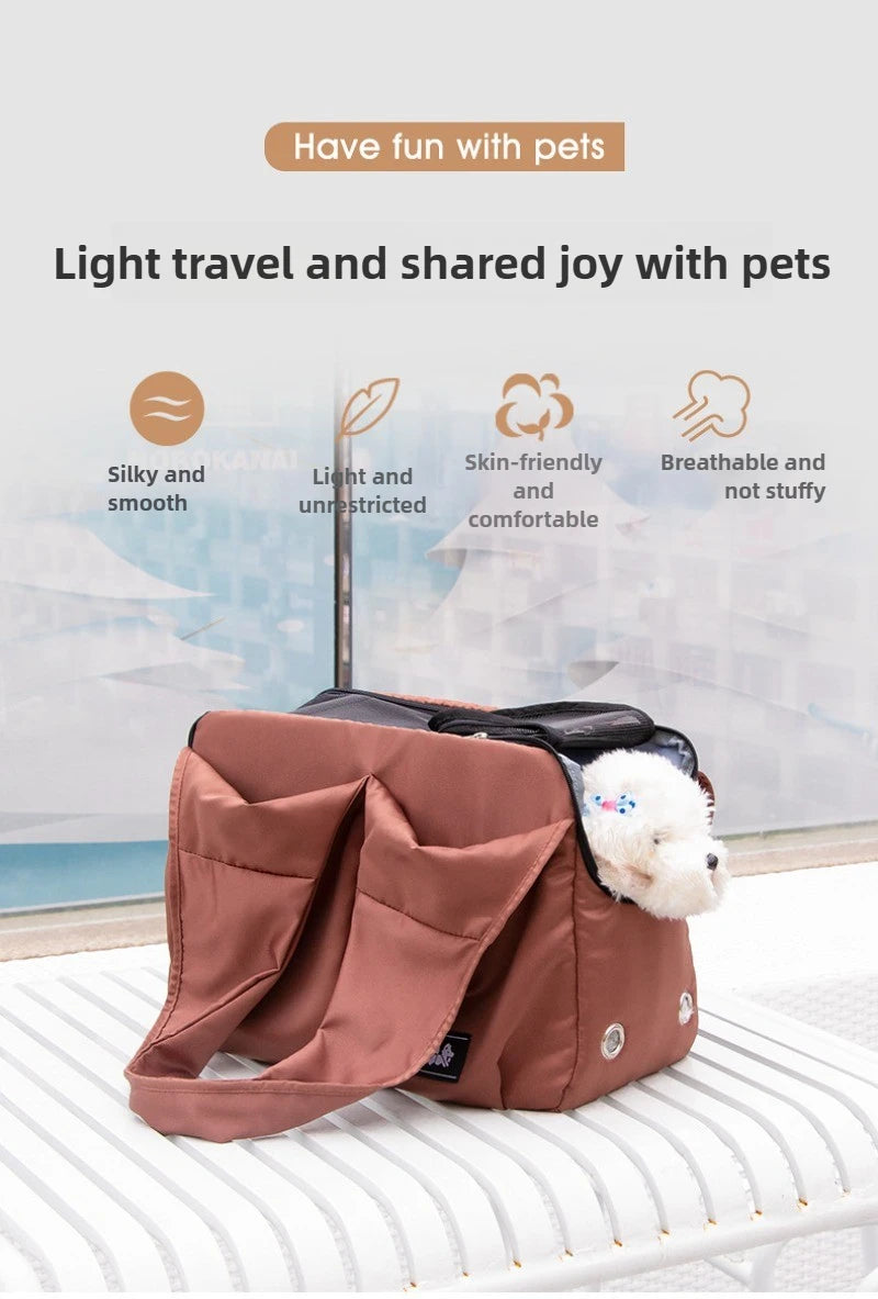 Portable Puppy Shoulder Bags Breathable Cat Carrier Bag Cats Transporter Bag Travel Pet Carrier for Cat Dog Pets HandbagBackpack
