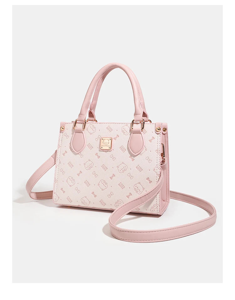 Elegant Solid Color Leather Diaper Bag For Women Designer Crossbody Messenger Large Capacity Fashionable Luxury Tote Bag
