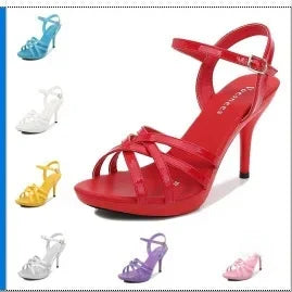 High Heels Model Sexy Black Waterproof Platform 15cm Ultra High Heel Sandals Women Summer Show off Tool for Women Shoes