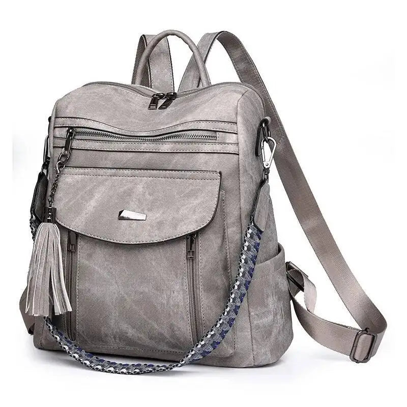 Hot Sale Luxury Women's Backpack Multifunctional Layers Double Shoulder Bags Luxury Good Quality  Spring Trend PU Women's Bag