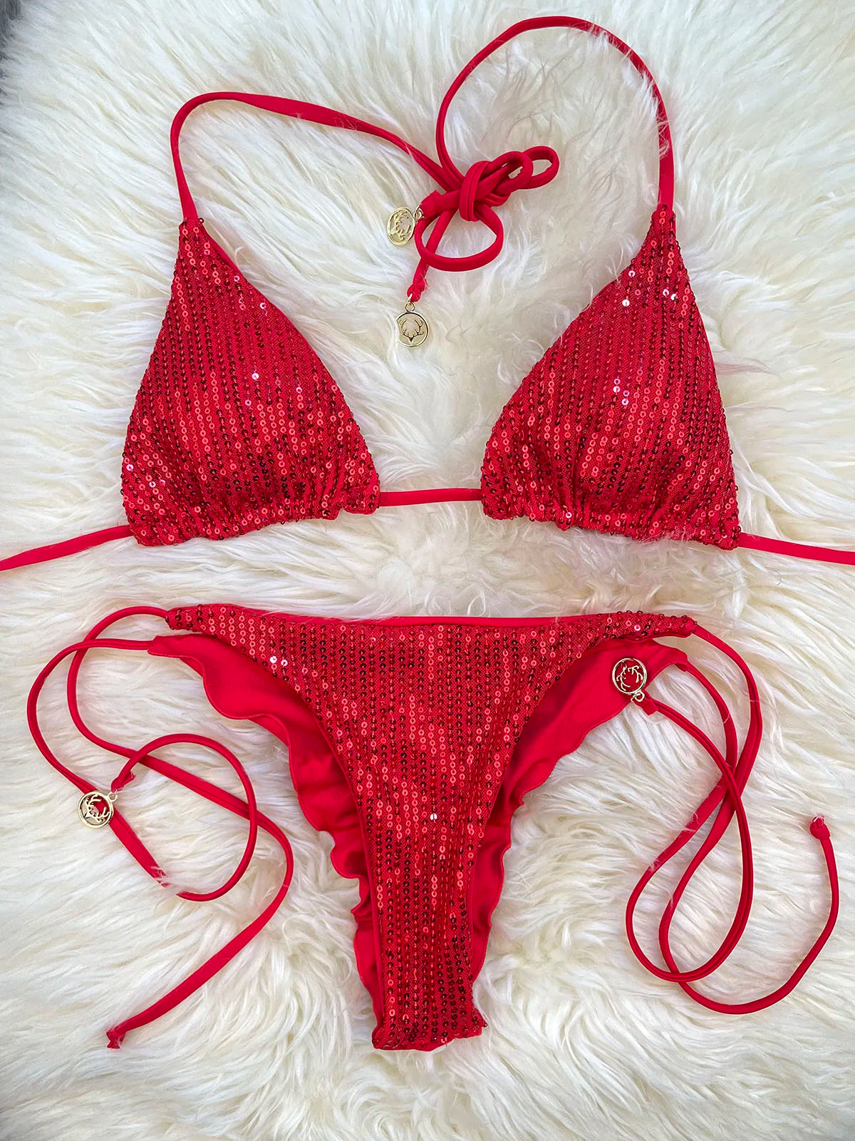 Sequins S - L  Glitter Shiny Bikini Women Swimwear Female Swimsuit Two-pieces Bikini set Brazilian Bather Bathing Suit Swim 2026