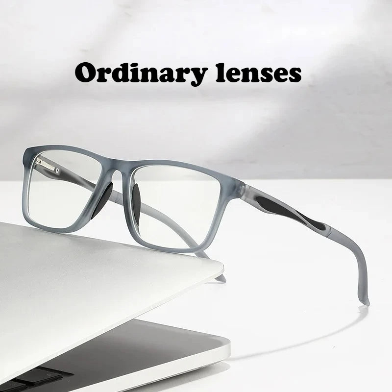Dual Use Spring Leg Photosensitive Color Changing Multifocal Reading Glasses Anti Blue Light Lightweight Sports Reading Glasses