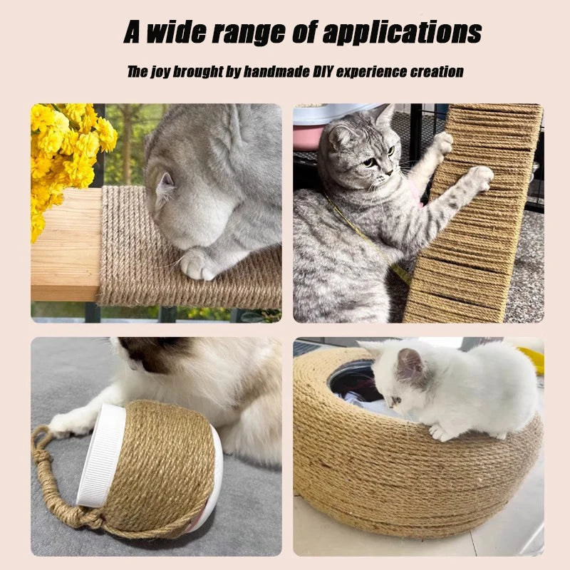 Cat DIY Sword Hemp Rope Cat Climbing Frame Cotton Rope Cat Tree Tower Furniture Protector 4/6/8mm Cat Grinding and Scratching