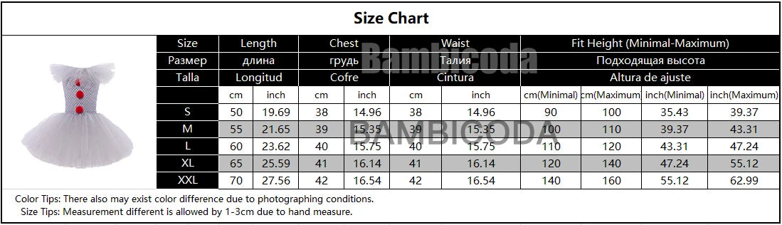 Halloween Pennywise Costume Creepy Clown Gray Tutu Dress Outfit Girls Fancy Carnival Party Tulle Dresses Joker Clothes