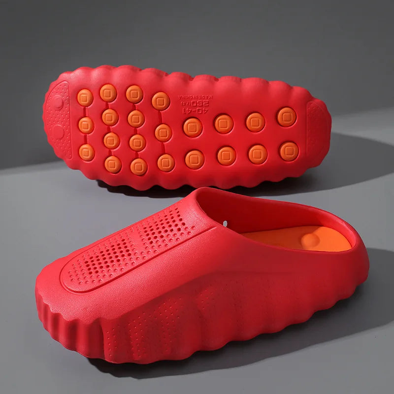 Unisex  Slippers, Ultra Soft EVA Non-Slip House Shoes with Massage Sole, Breathable Closed Toe Slides for Indoor Outdoor