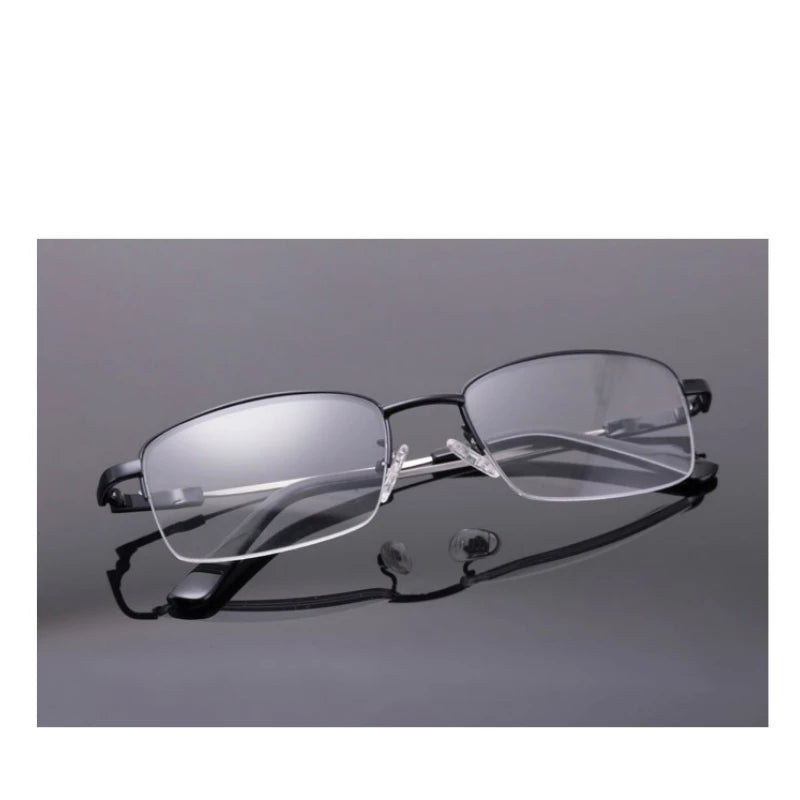 Progressive Multi Focus Intelligent Automatic Zoom Anti Blue Light Presbyopia Glasses for Both Far and Near Ultra Titanium Light